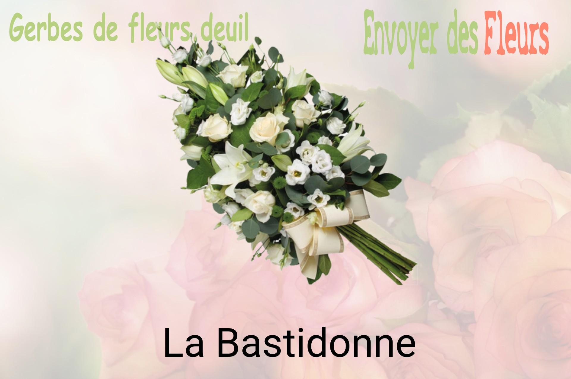 Gerbe de fleurs de deuil livrée à La Bastidonne